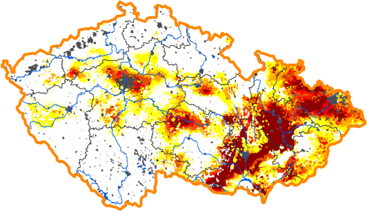 Intenzita sucha - 22. červenec 2012