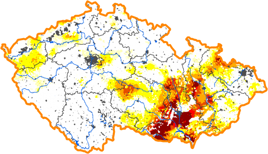 Intenzita sucha - 7. říjen 2012