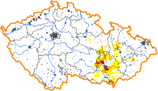 Intenzita sucha - 20. leden 2013