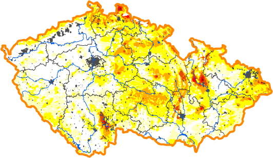 Intenzita sucha - 25. březen 2018