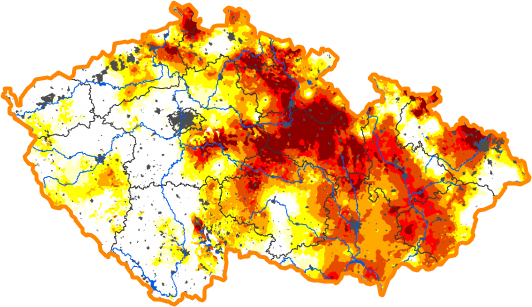 Intenzita sucha - 17. červen 2018