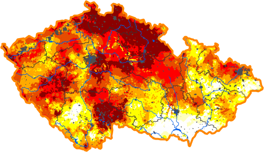 Intenzita sucha - 14. říjen 2018