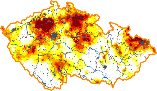 Intenzita sucha - 23. červen 2019