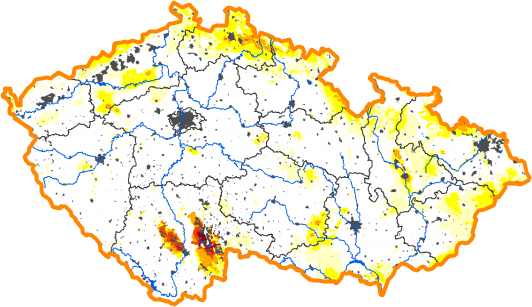 Intenzita sucha - 22. březen 2020