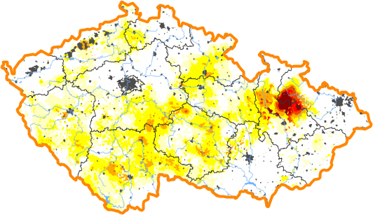 Intenzita sucha - 24. říjen 2021