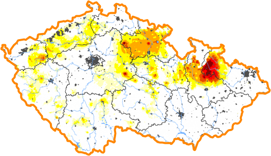 Intenzita sucha - 19. prosinec 2021