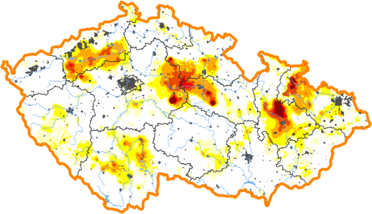 Intenzita sucha - 13. únor 2022