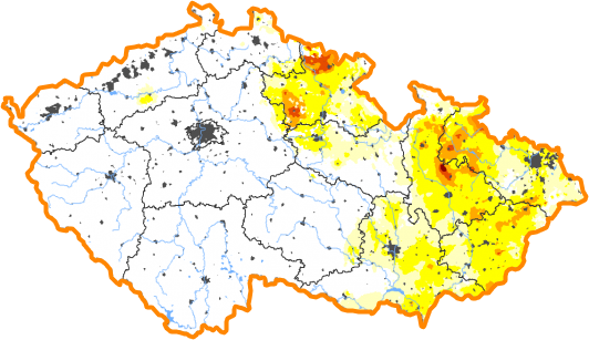 Intenzita sucha - 4. prosinec 2022