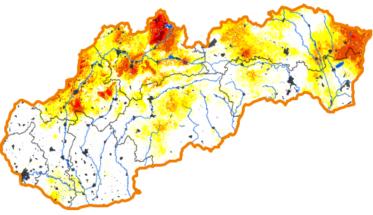 Intenzita sucha - 4. august 2019