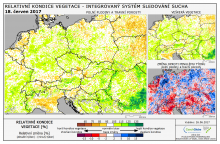 Dopady na vegetaci - Evropa - 18. červen 2017