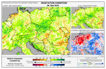 Dopady na vegetaci - Evropa - 8. říjen 2023