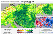 Dopady na vegetaci - Evropa - 7. duben 2024