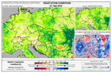 Dopady na vegetaci - Evropa - 27. říjen 2024