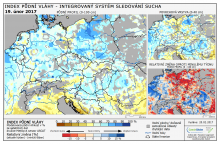 Index půdní vláhy - Evropa - 19. únor 2017