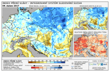 Index půdní vláhy - Evropa - 9. duben 2017