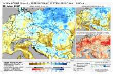 Index půdní vláhy - Evropa - 30. duben 2017