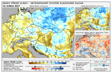 Index půdní vláhy - Evropa - 14. květen 2017