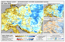 Index půdní vláhy - Evropa - 5. srpen 2018