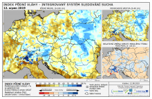 Index půdní vláhy - Evropa - 11. srpen 2019