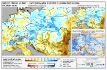 Index půdní vláhy - Evropa - 4. říjen 2020