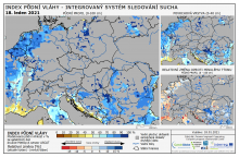 Index půdní vláhy - Evropa - 17. leden 2021