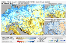 Index půdní vláhy - Evropa - 7. listopad 2021
