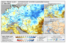 Index půdní vláhy - Evropa - 16. říjen 2022