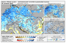 Index půdní vláhy - Evropa - 17. prosinec 2023